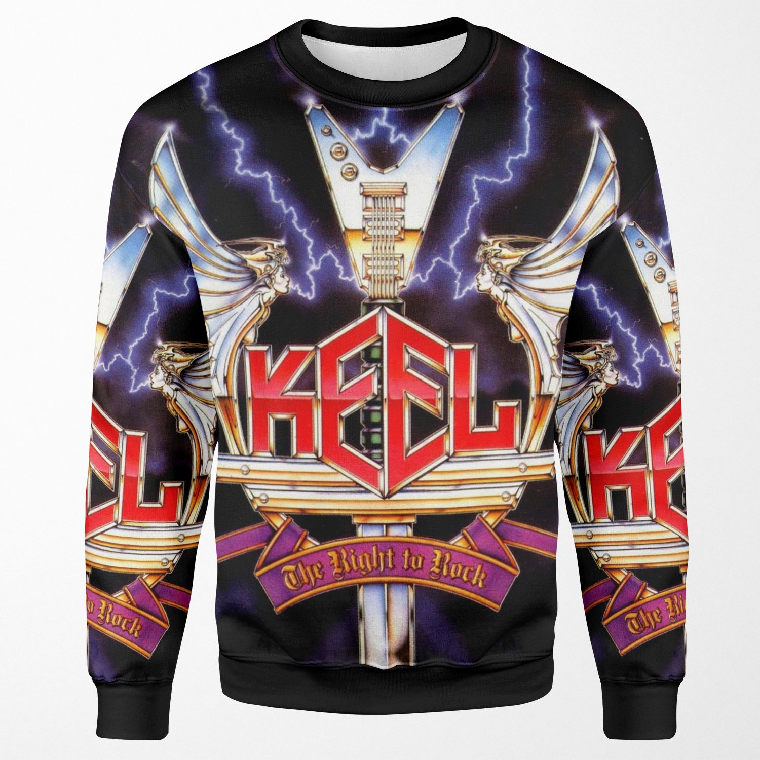 Keel The Right To Rock All-over-print Unisex Sweatshirt