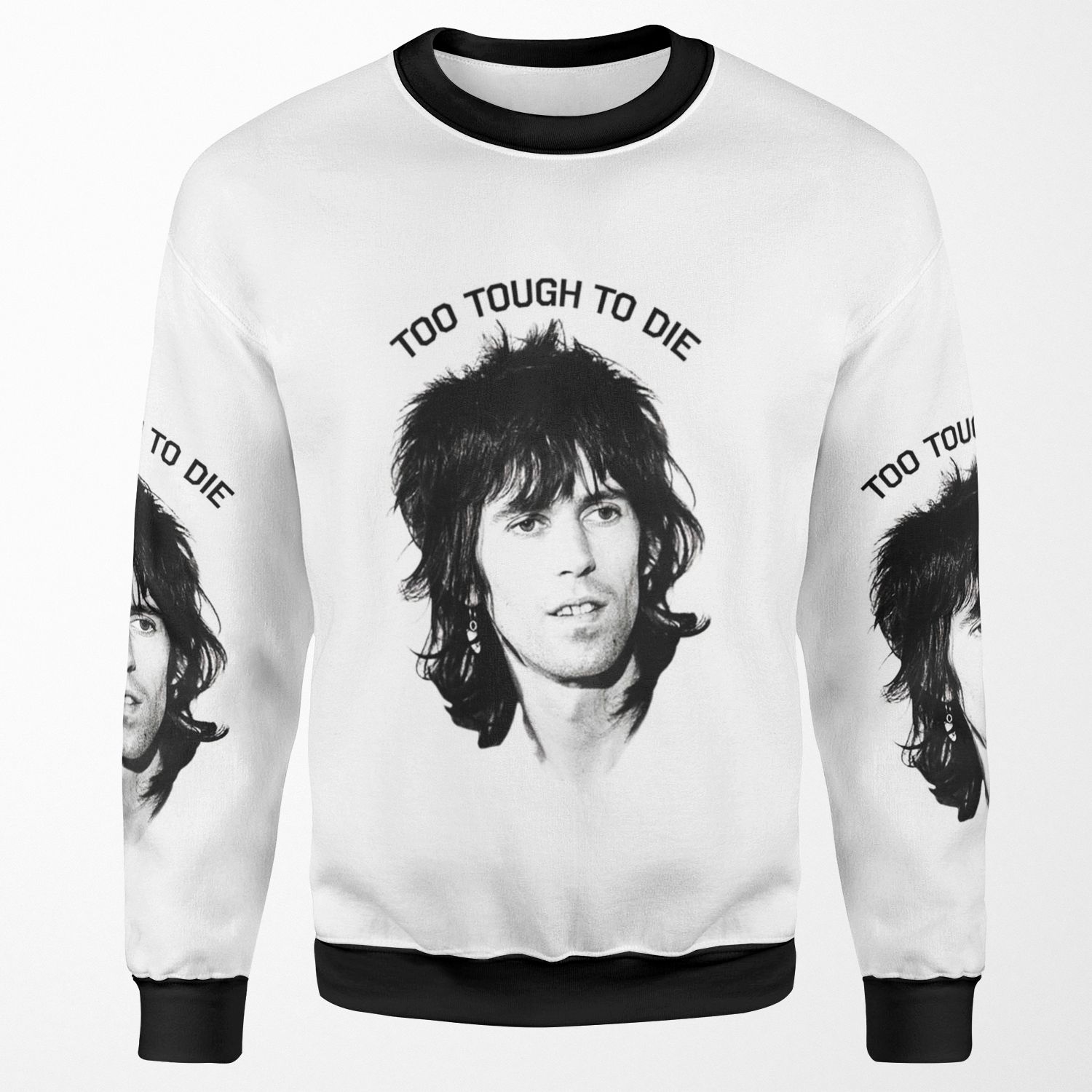 Keith Richards Too Tough To Die T Shirt Graphic Retro Shirt All-over-print Unisex Sweatshirt