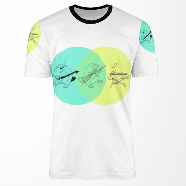 Keytar Platypus Venn Diagram All-over-print T-shirt