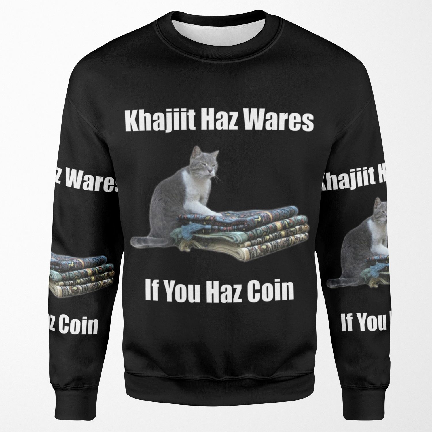 Khajiit Haz Wares V 3 Classic Meme All-over-print Unisex Sweatshirt
