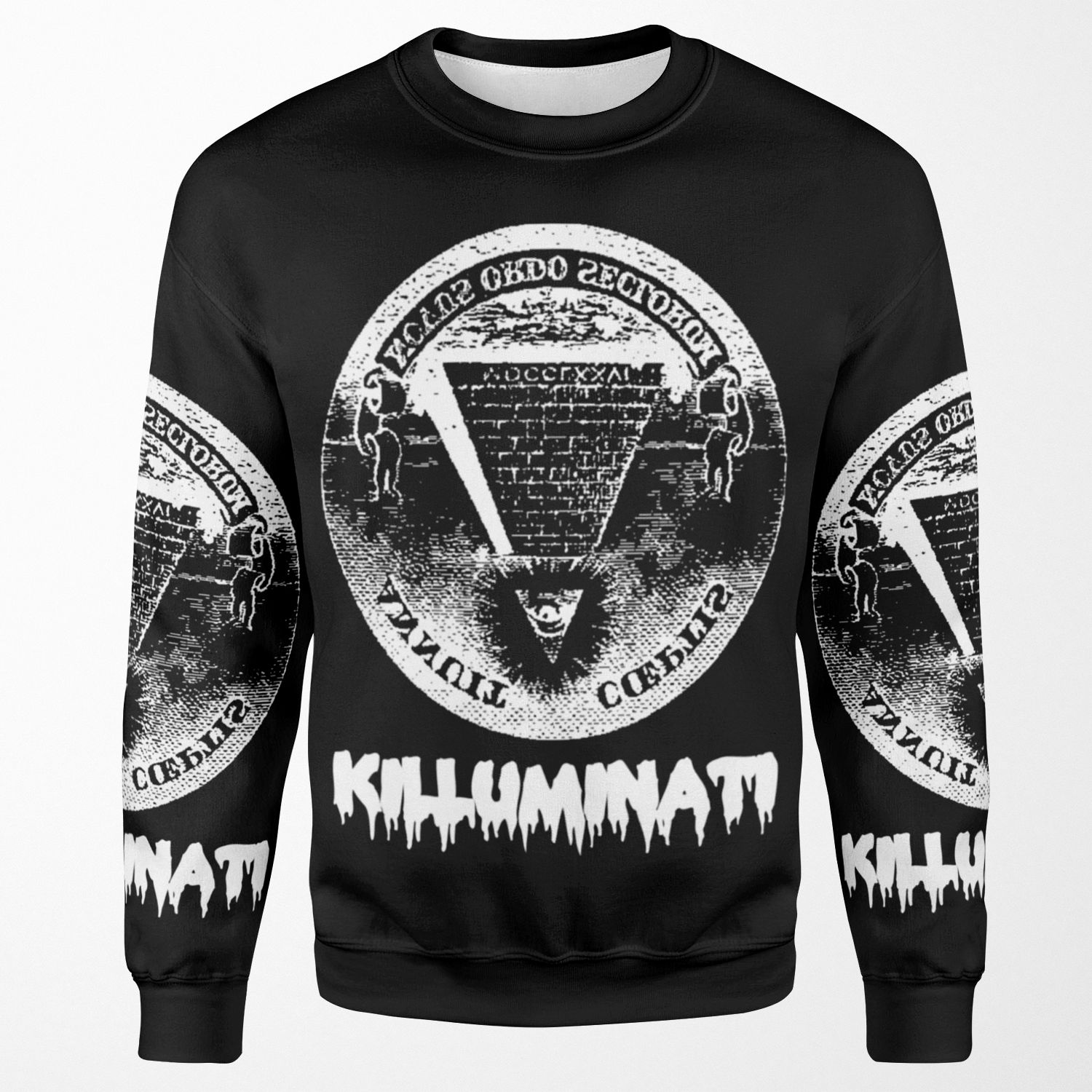 Killuminati Black All-over-print Unisex Sweatshirt