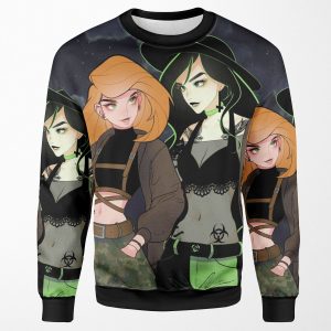 Kim And Shego All-over-print Unisex Sweatshirt