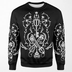 Kingdom Hearts Black All-over-print Unisex Sweatshirt