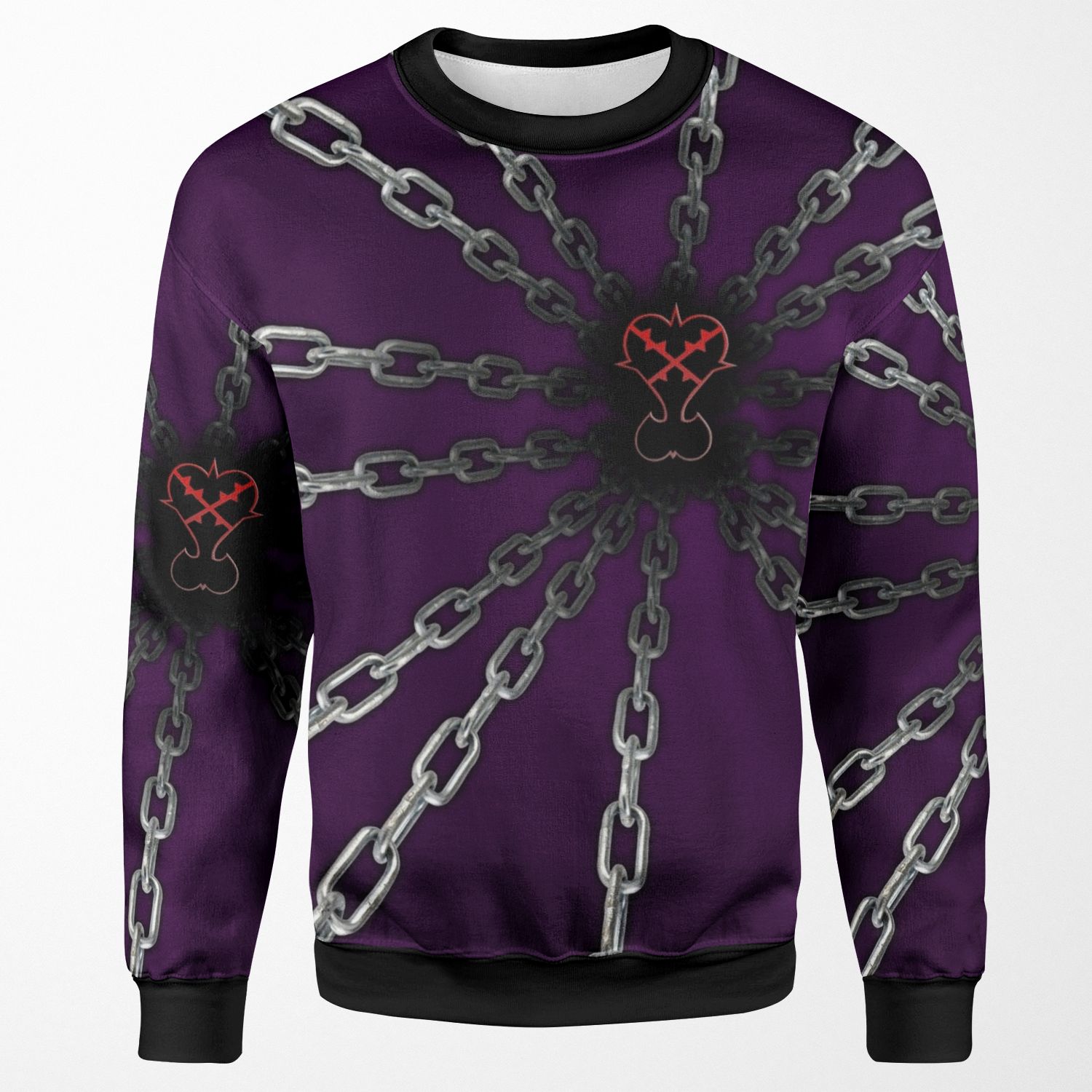Kingdom Hearts Heartless Chained Heart All-over-print Unisex Sweatshirt