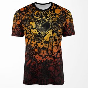 Kingdom Hearts Keyhole Orange All-over-print T-shirt