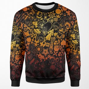 Kingdom Hearts Keyhole Orange All-over-print Unisex Sweatshirt