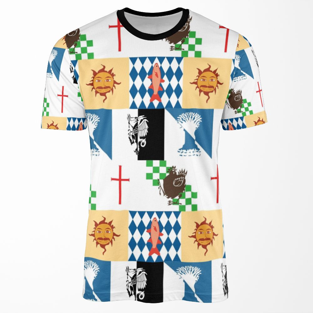 Knights From The Round Holy Grail Tabel All-over-print T-shirt