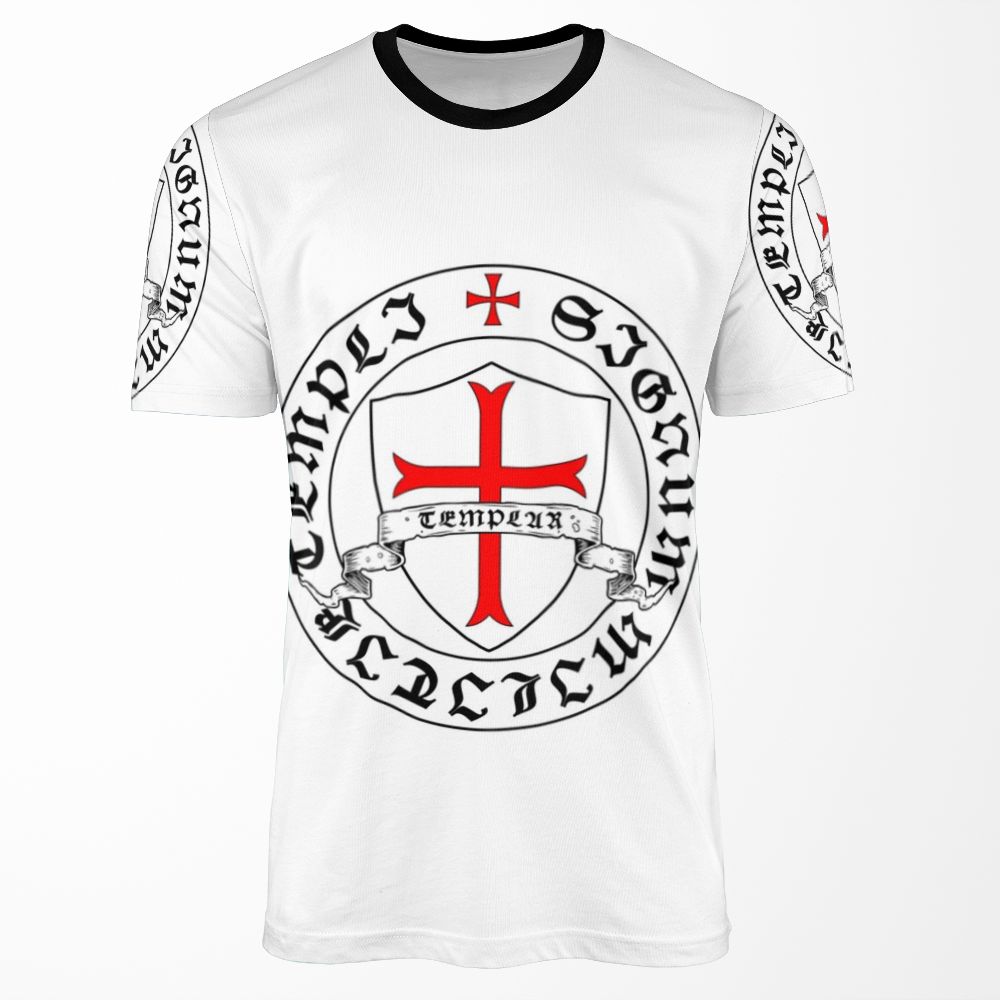 Knights Templar 12Th Century Seal Holy Grail Templars Crusades All-over-print T-shirt