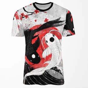 Koi Fish Yin Yang All-over-print T-shirt