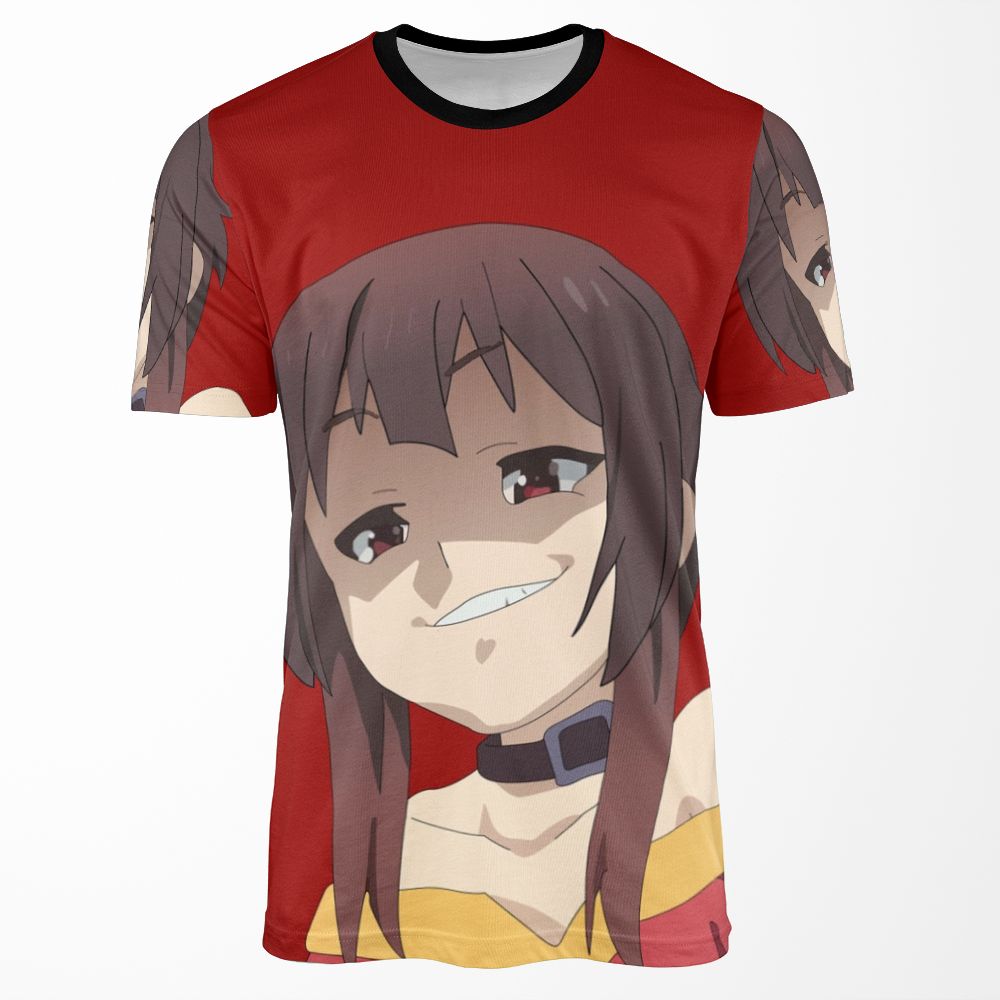 Konosuba Megumin Smug Face All-over-print T-shirt