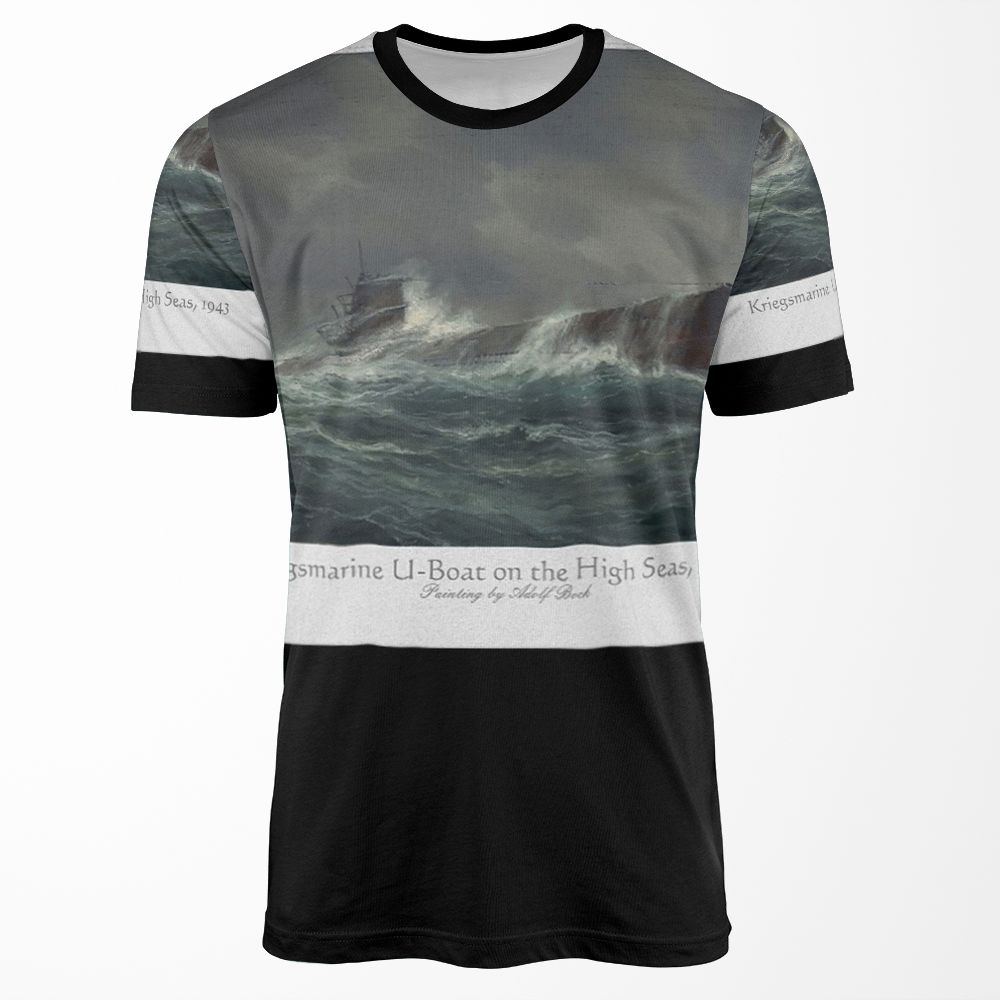 Kriegsmarine U Boat On The High Seas 1943 All-over-print T-shirt