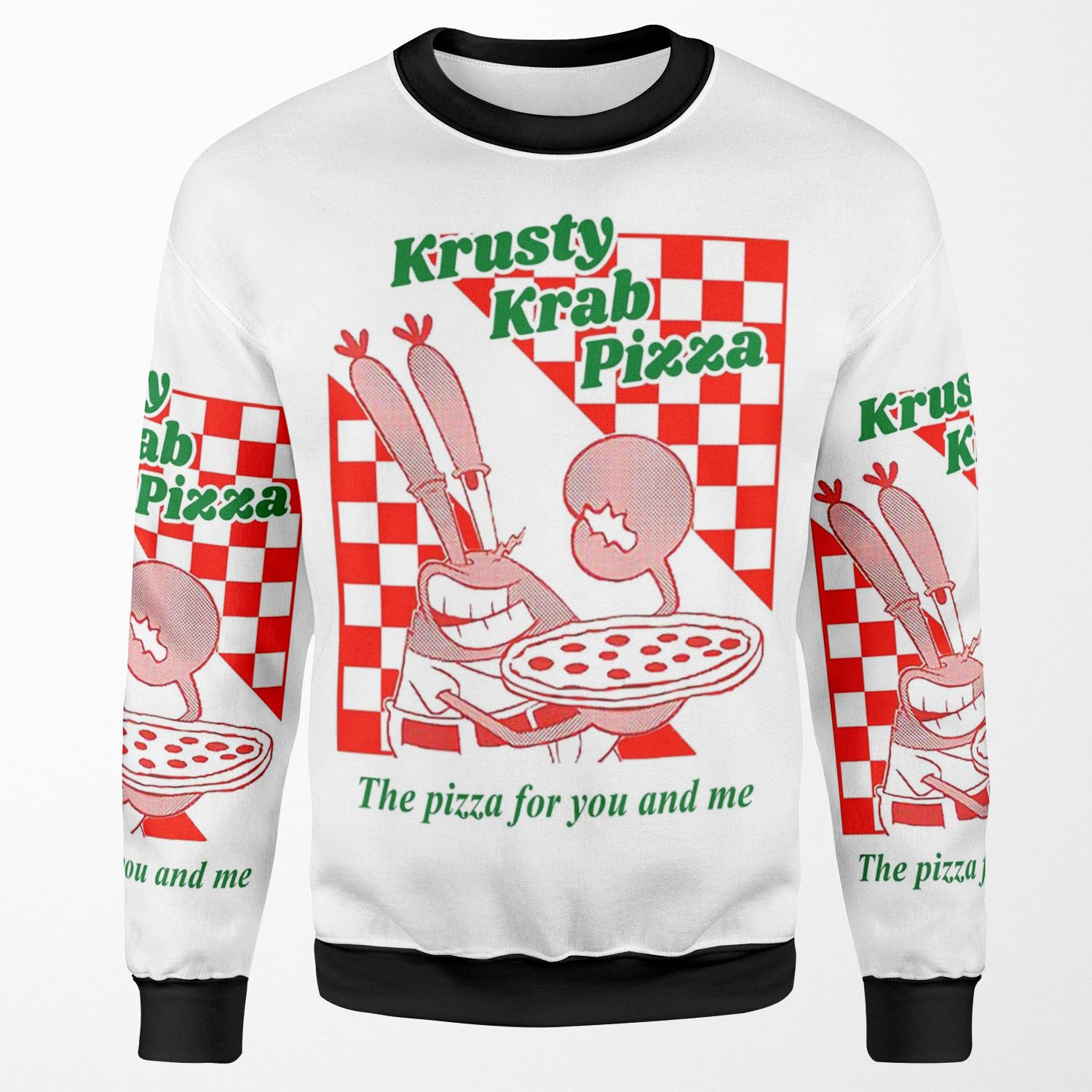 Krusty Krab Pizza All-over-print Unisex Sweatshirt