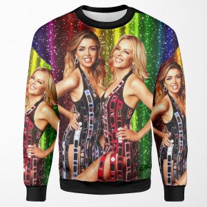 Kylie Minogue And Dannii Minogue 100 Degrees Summer Of Pride All-over-print Unisex Sweatshirt