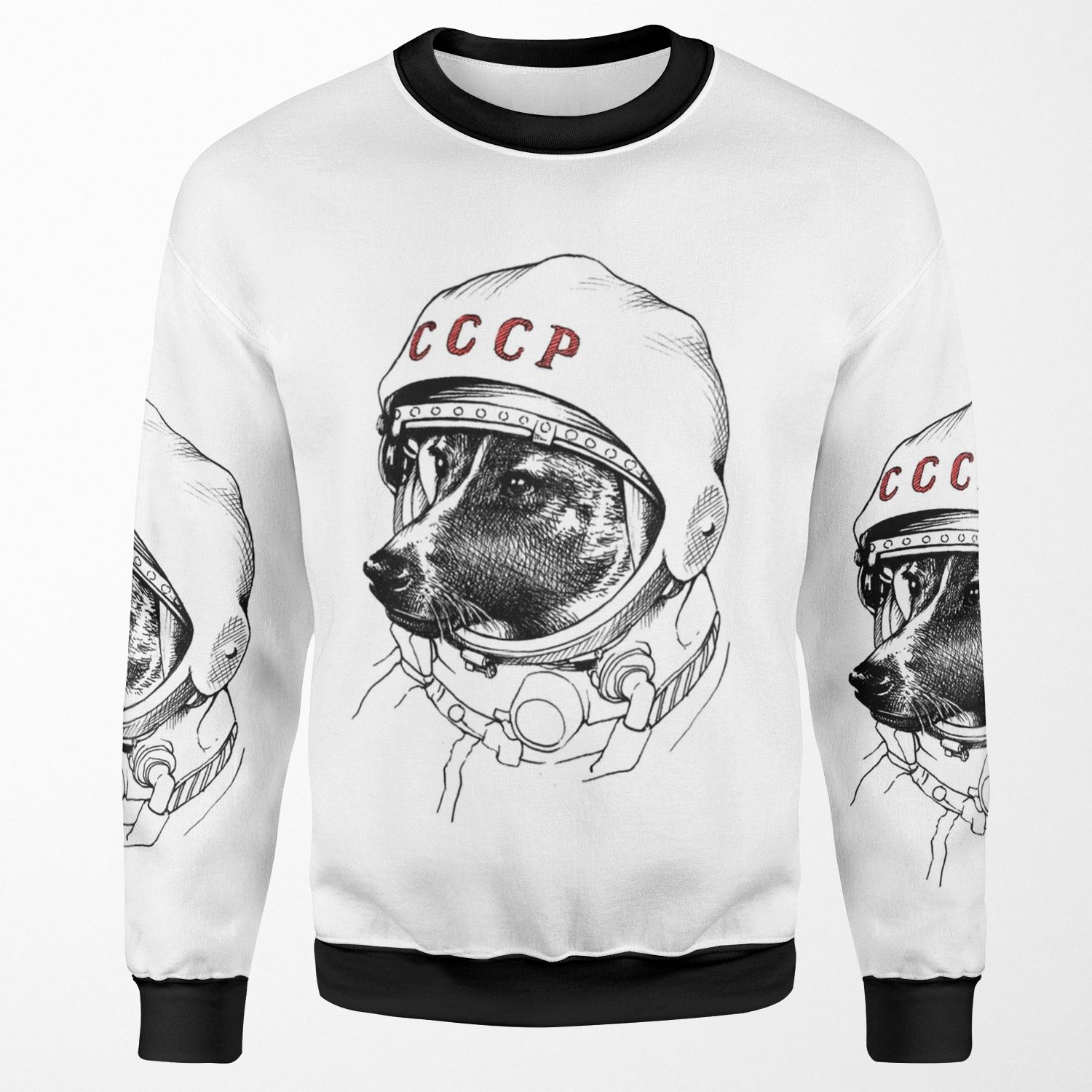 Laika Space Traveler All-over-print Unisex Sweatshirt