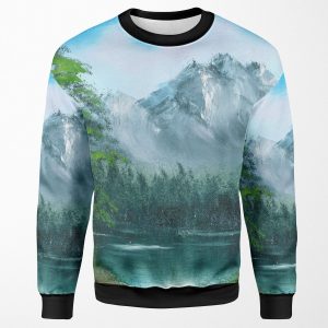 Lake By The Mountain Side All-over-print Unisex Sweatshirt