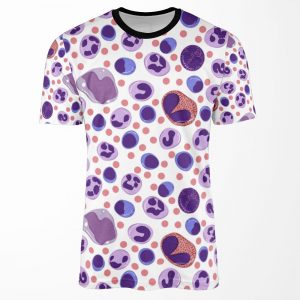 Large White Blood Cell Pattern All-over-print T-shirt