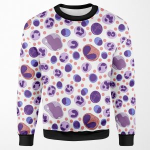 Large White Blood Cell Pattern All-over-print Unisex Sweatshirt