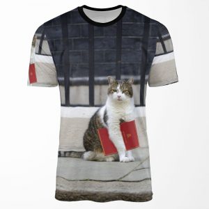 Larry The Cat With Red File All-over-print T-shirt