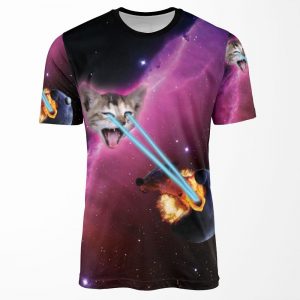 Laser Cat Destroyer Of Planets All-over-print T-shirt