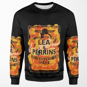 Lea And Perrins Worcestershire Sauce Label All-over-print Unisex Sweatshirt