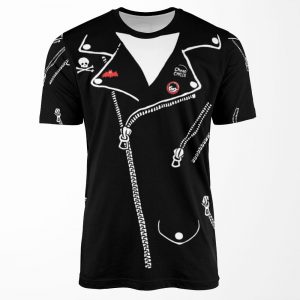Leather Biker Jacket Spooky Rockabilly All-over-print T-shirt