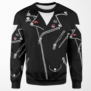 Leather Biker Jacket Spooky Rockabilly All-over-print Unisex Sweatshirt