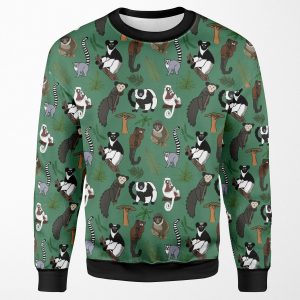 Lemur Pattern All-over-print Unisex Sweatshirt