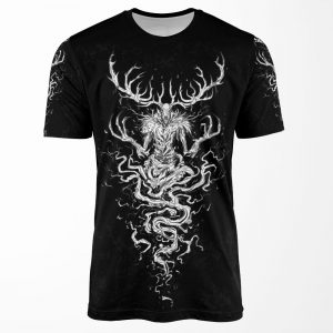 Leshen Black And White All-over-print T-shirt