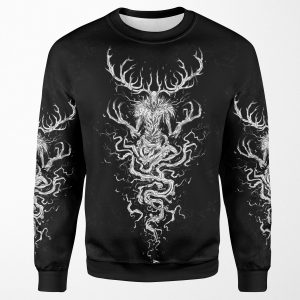 Leshen Black And White All-over-print Unisex Sweatshirt