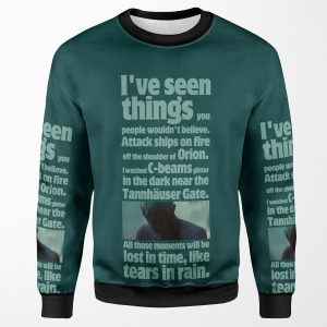 Like Tears In Rain Blade Runner Quote All-over-print Unisex Sweatshirt