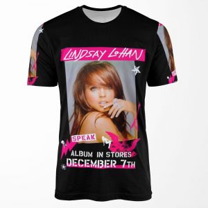 Lindsay Lohan Speak Design All-over-print T-shirt