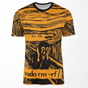 Linux Tux Root Purge Scream All-over-print T-shirt