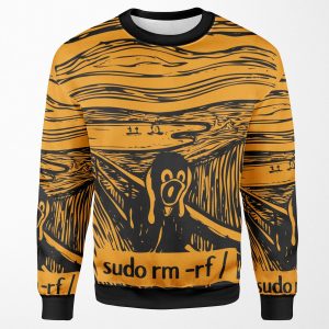 Linux Tux Root Purge Scream All-over-print Unisex Sweatshirt