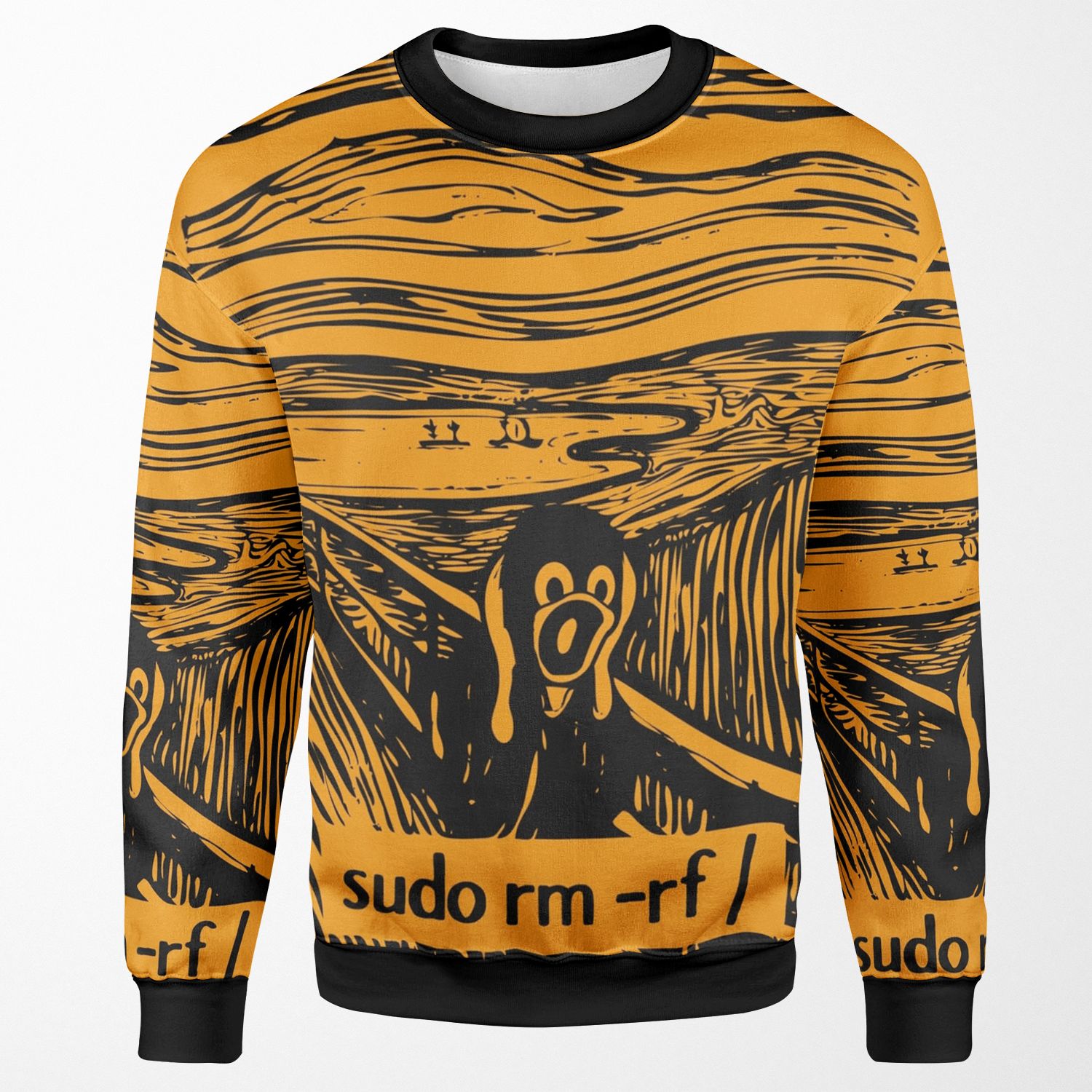 Linux Tux Root Purge Scream All-over-print Unisex Sweatshirt