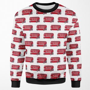 London Red Bus Pattern London London Bus All-over-print Unisex Sweatshirt
