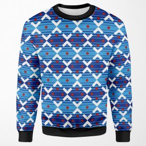 London Underground Train Seat Cover Blue All-over-print Unisex Sweatshirt