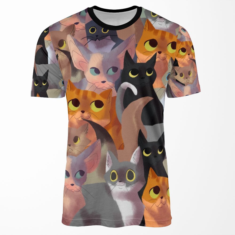 Lotsa Cats All-over-print T-shirt