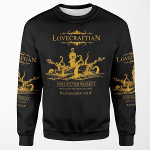 Lovecraftian R Lyeh Whiskey Gold Label All-over-print Unisex Sweatshirt