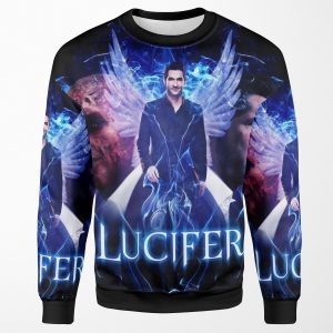 Lucifer Morningstar Devil Vs Angel All-over-print Unisex Sweatshirt