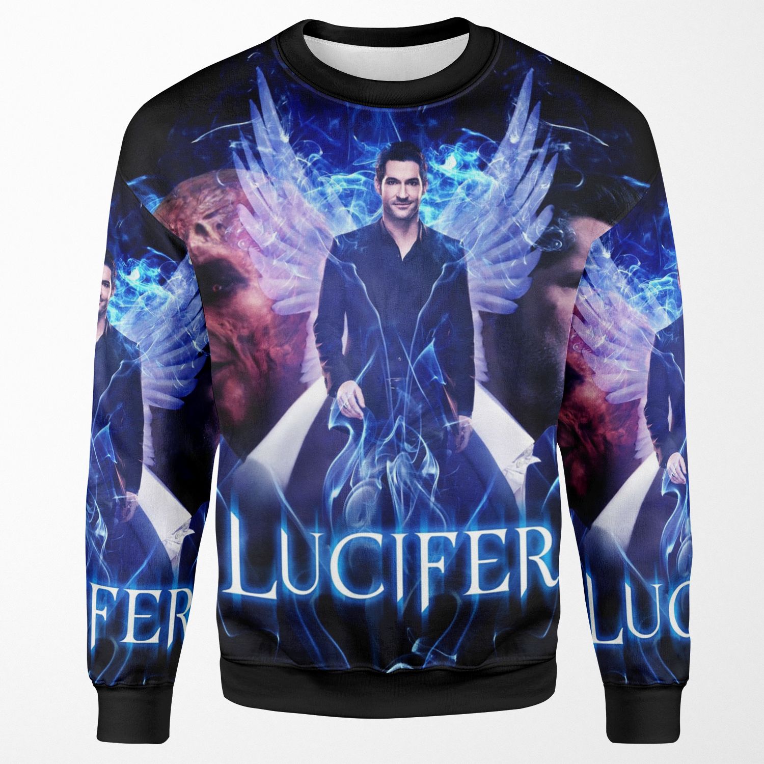Lucifer Morningstar Devil Vs Angel All-over-print Unisex Sweatshirt