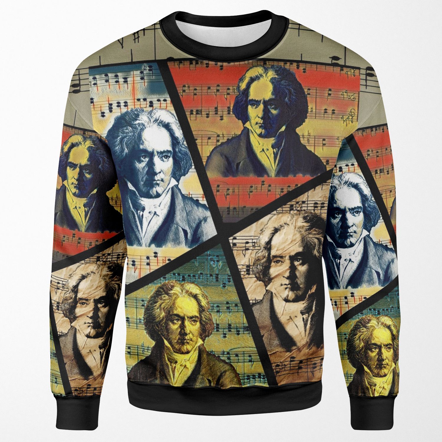 Ludwig Van Beethoven Painting Collage All-over-print Unisex Sweatshirt