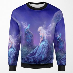 Luminescent Fairy And Dragon Art All-over-print Unisex Sweatshirt