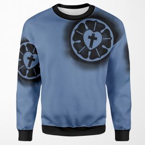 Luther Rose Stencil All-over-print Unisex Sweatshirt