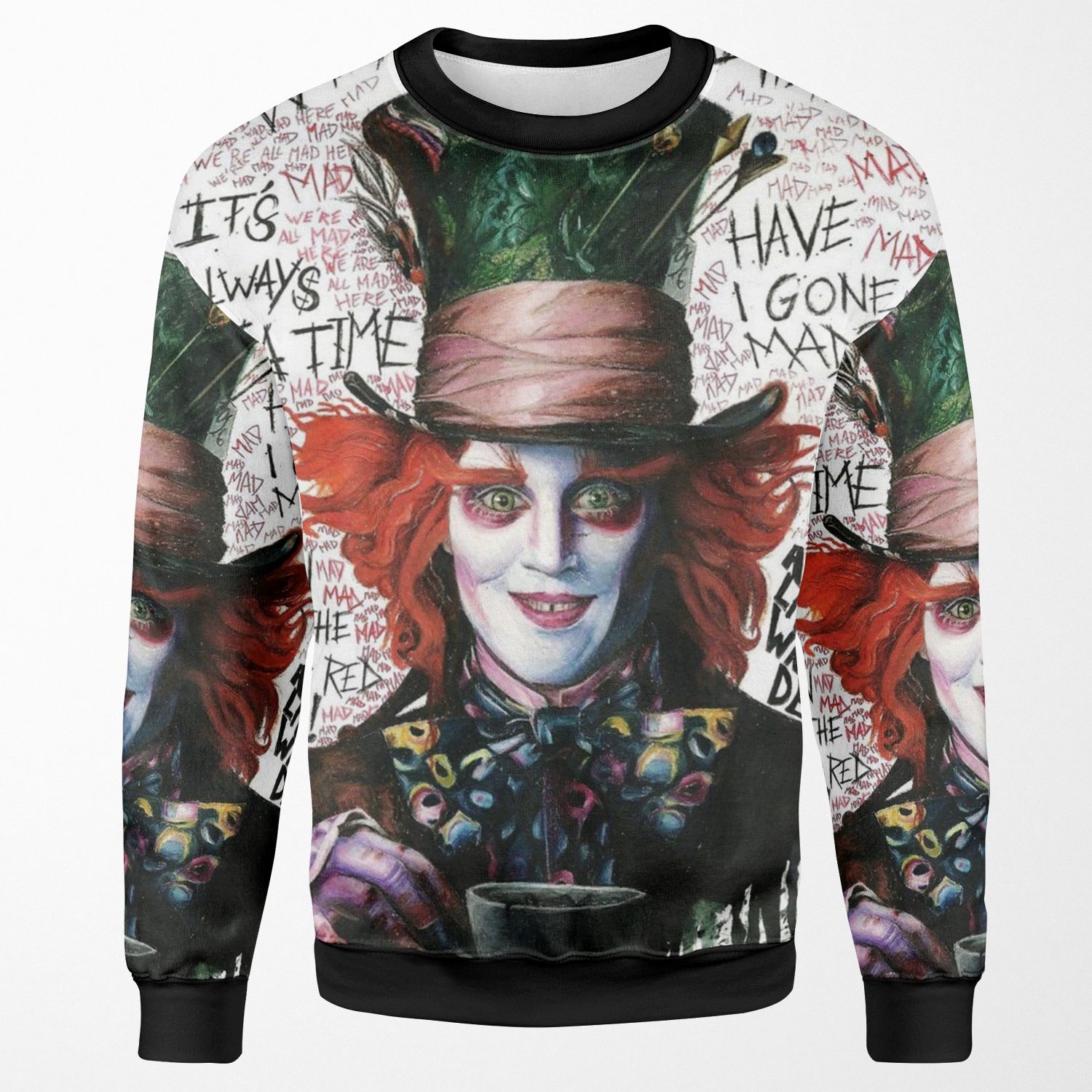 Mad Hatter All-over-print Unisex Sweatshirt
