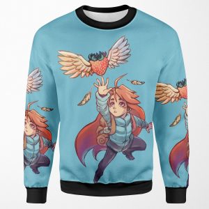 Madeline And Strawberry Celeste All-over-print Unisex Sweatshirt
