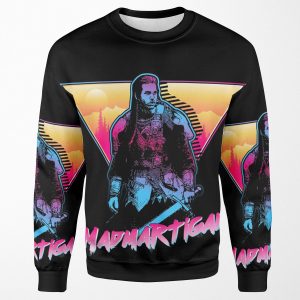 Madmartigan Outrun Style All-over-print Unisex Sweatshirt