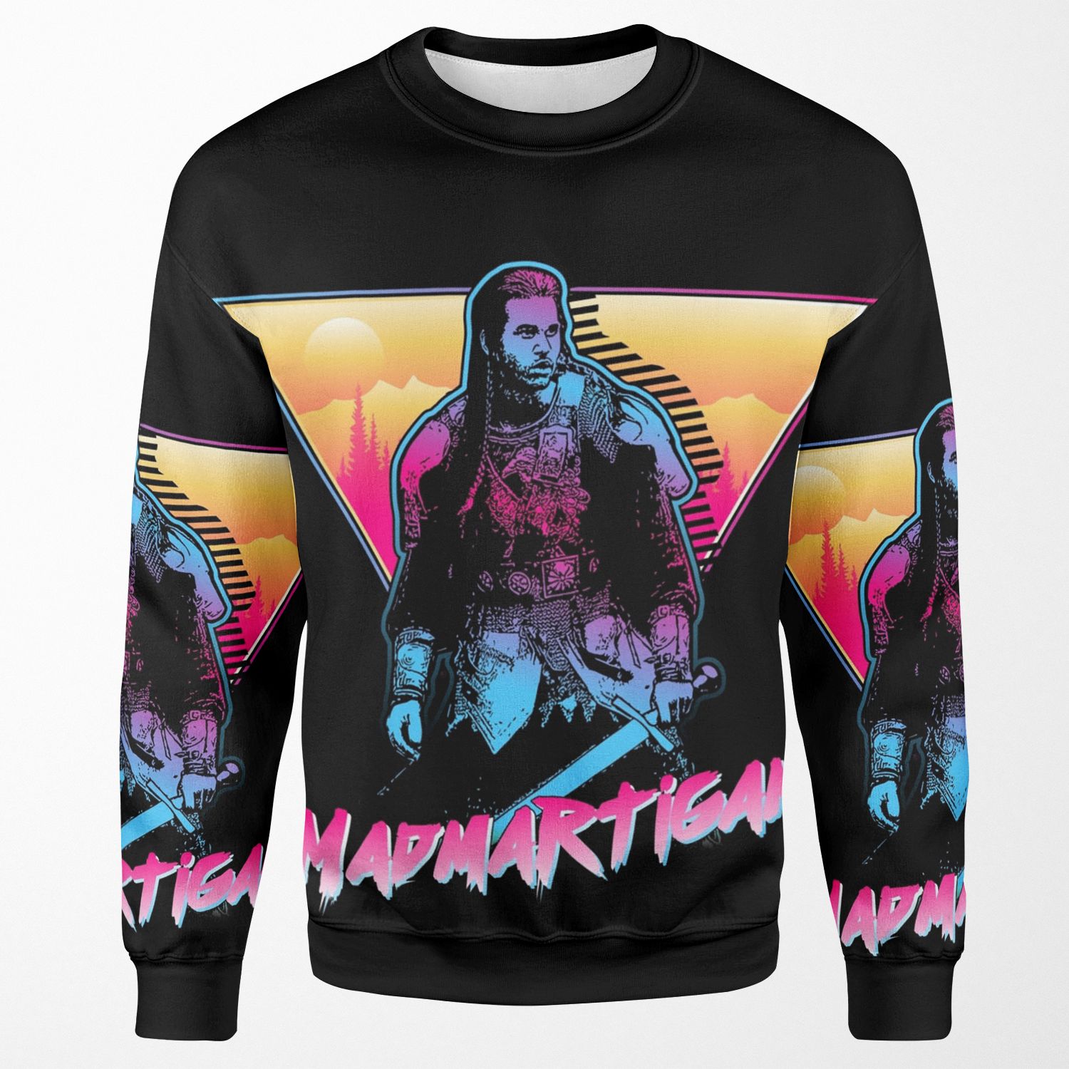 Madmartigan Outrun Style All-over-print Unisex Sweatshirt