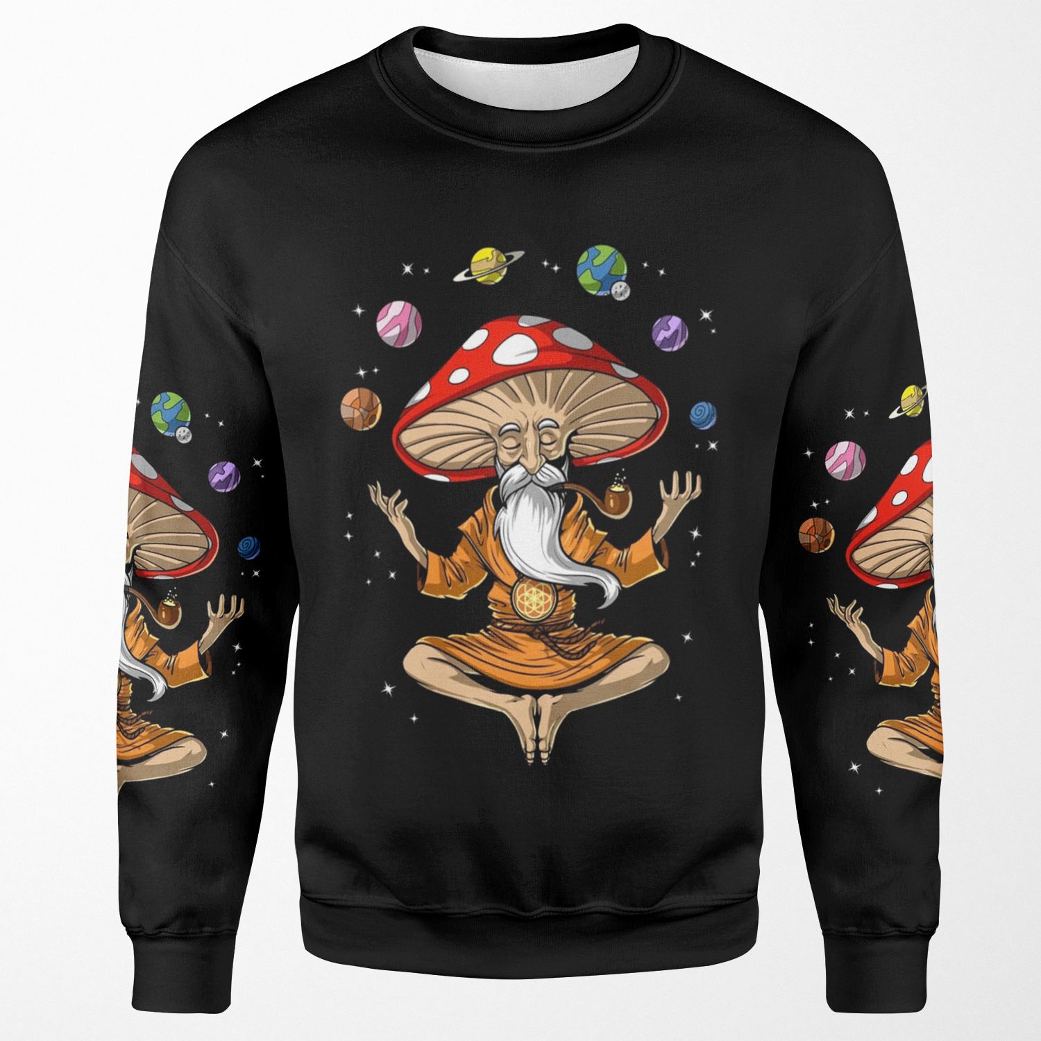 Magic Mushroom Buddha All-over-print Unisex Sweatshirt