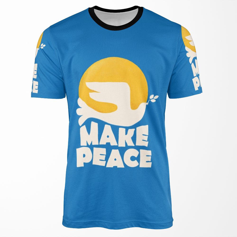 Make Peace Typography All-over-print T-shirt