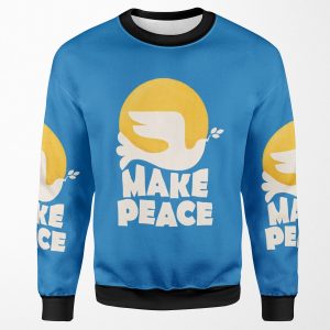 Make Peace Typography All-over-print Unisex Sweatshirt